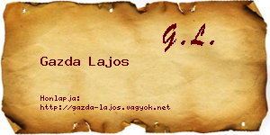 Gazda Lajos névjegykártya